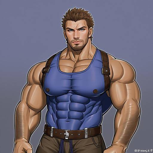 Illustration of Ardbert hylfyst, final fantasy in the style of Hinami047