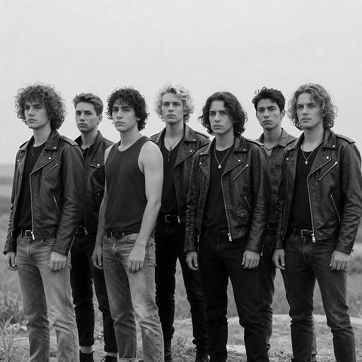 Edgy Casual Group in Black-and-White