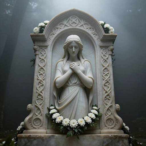 Ethereal Mourning Marble Tomb