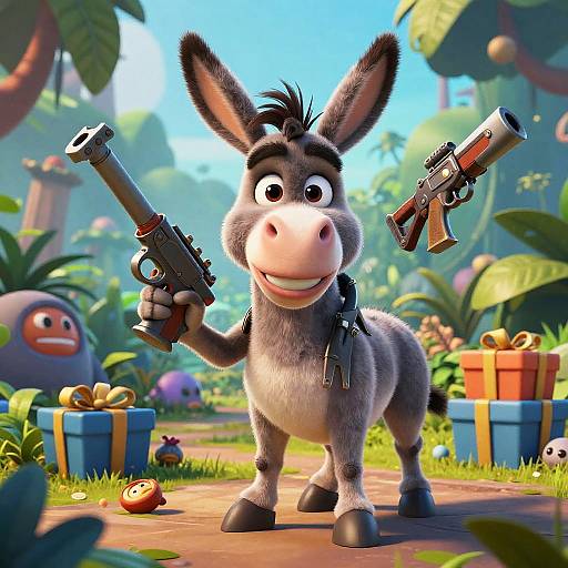 Mischievous Fortnite Donkey in Jungle