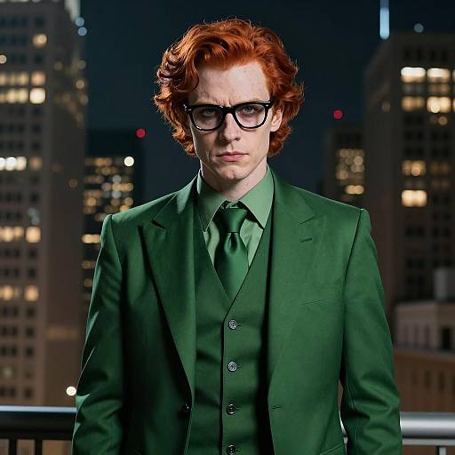 Photorealistic Riddler Portrait in Gotham