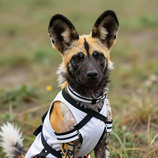 African Wild Dog Cosplay Outdoors