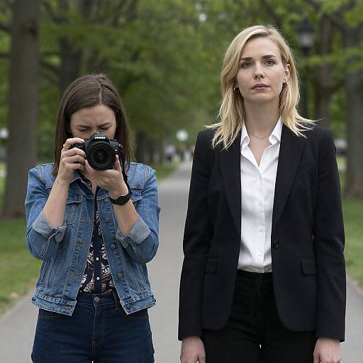 Candid Park Portrait of Two Women