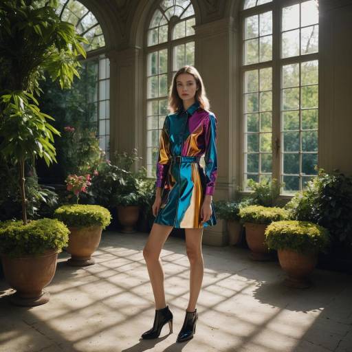 Elegant High Fashion in a European Garden