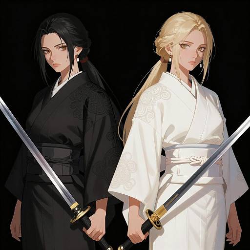 Epic Female Warriors in Dynamic Poses