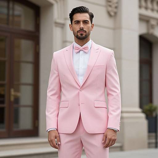 Man in Pink Suit Costume