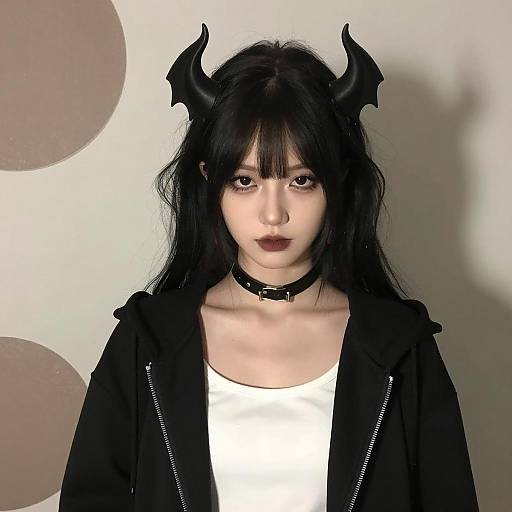 Gothic Elegance: Portrait of a Young Woman