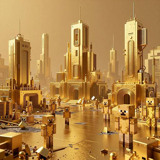 Post-Apocalyptic Golden World in 3D
