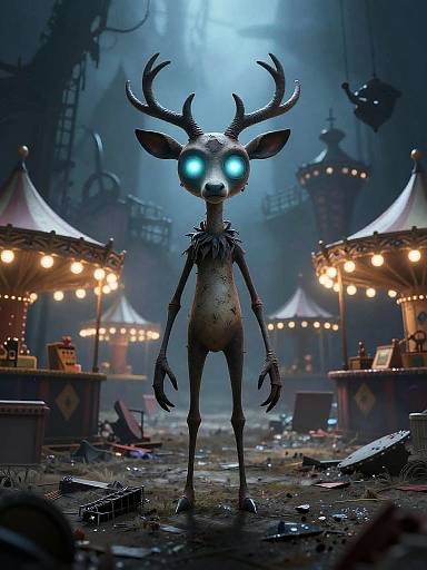 Spooky Stag in Ruined Carnival