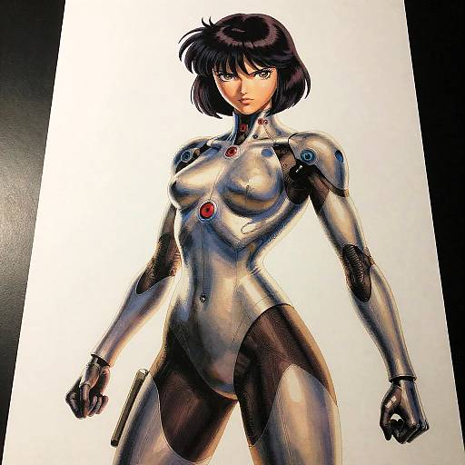 Backlit Gouache Female, Syd Mead Style