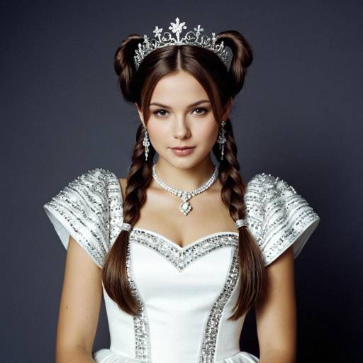 Elegant Silver Queen Dress with Accessories