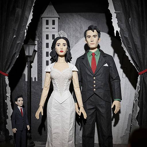 Art Deco Papier-Mâché Horror Scene