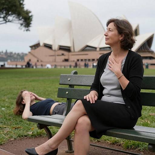 Serene Park Scene with Women