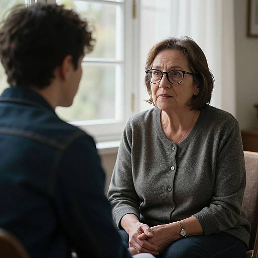 Heartfelt Conversation by Window Light