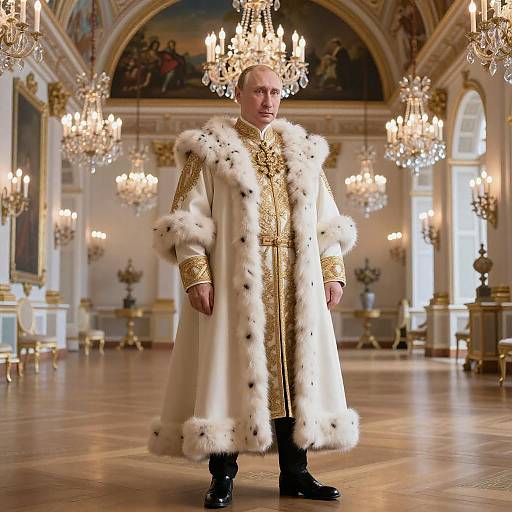 Putin in Regal Imperial Robes