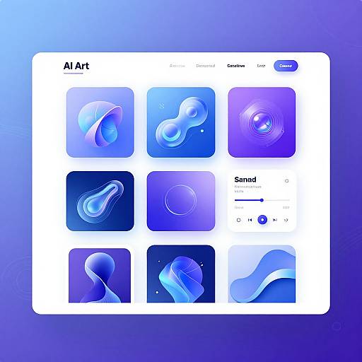 Modern AI Art Gallery Interface