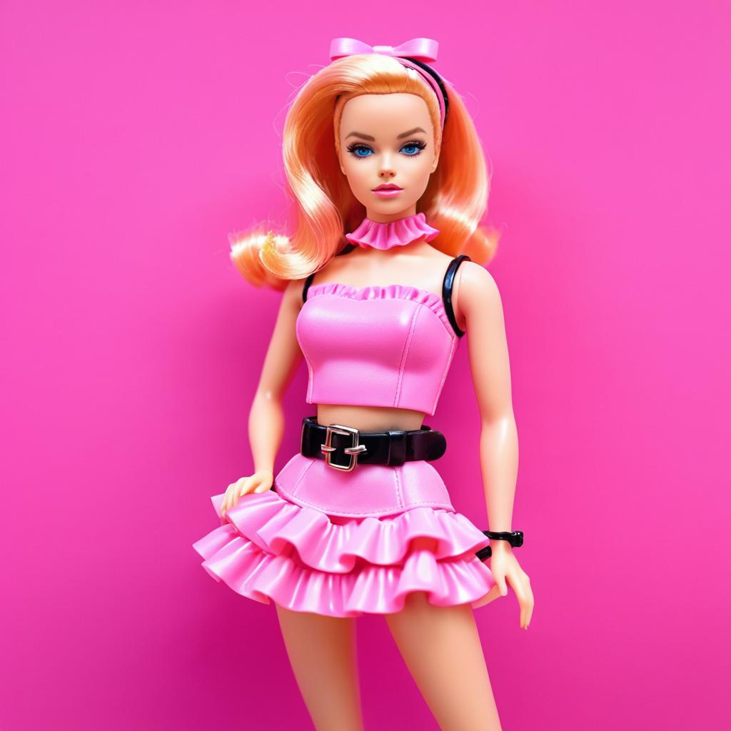 Fashionable Barbie in Ruffled Miniskirt