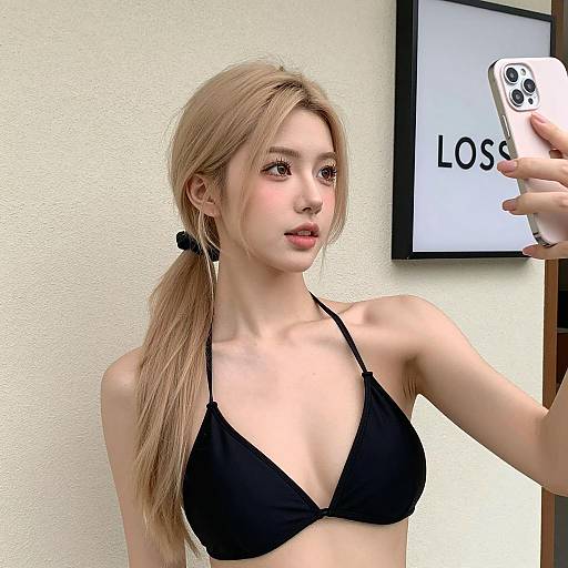 Young Woman's Outdoor Selfie in Warm Tones