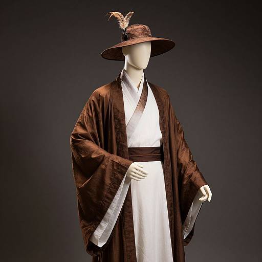 Elegant Male Mannequin in Flowing Robe