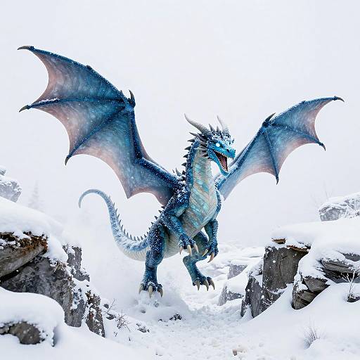 Glowing Arctic Dragon Ascending