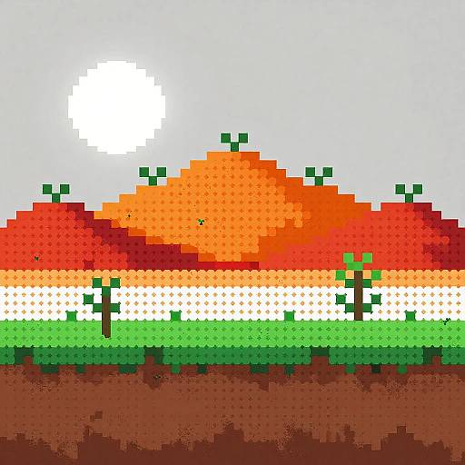 Pixel Art Abstract Landscape