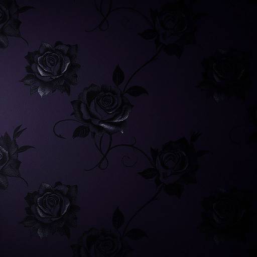 Elegant Black Rose Gothic Wallpaper