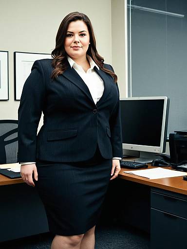 Plus Size Woman in Business Suit