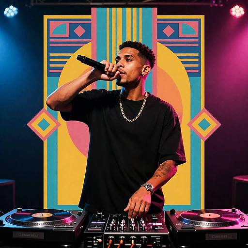 Art Deco Hip-Hop Artist Poster