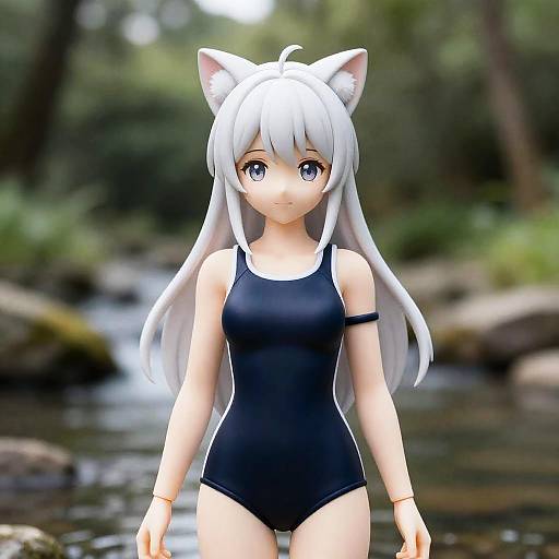Realistic Figma Girl with Cat Ears