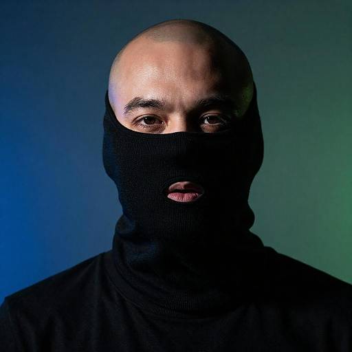Mysterious Bald Man in Balaclava