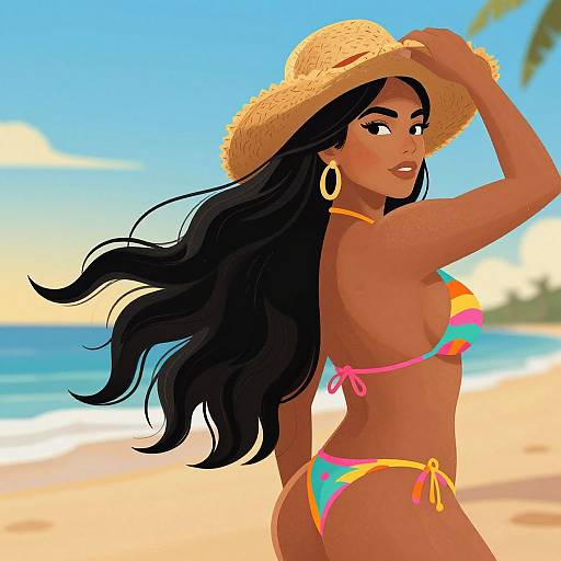 Puerto Rican Dream Beach Illustration
