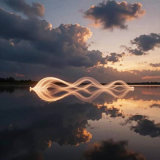 Surreal Swoopy Patterns at Sunset