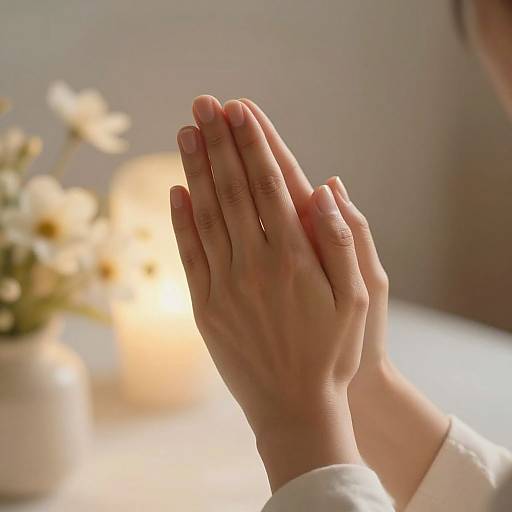 Serene Hands Clasped in Prayer