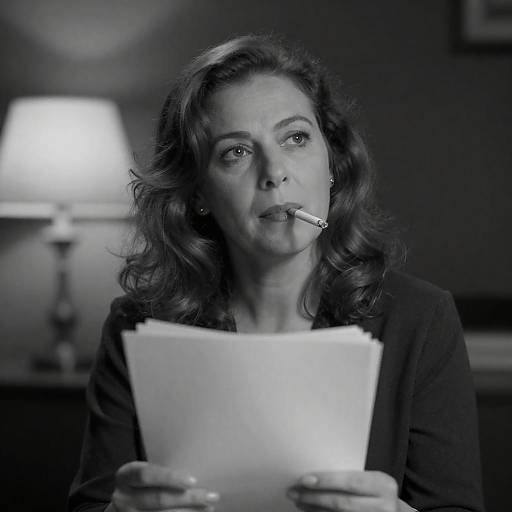 Contemplative Woman with Cigarette and Papers