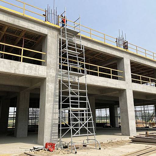 Industrial Construction Scaffolding Scene