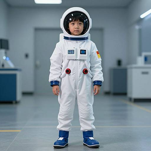 Child in Kid Astronaut Jumpsuit Costume