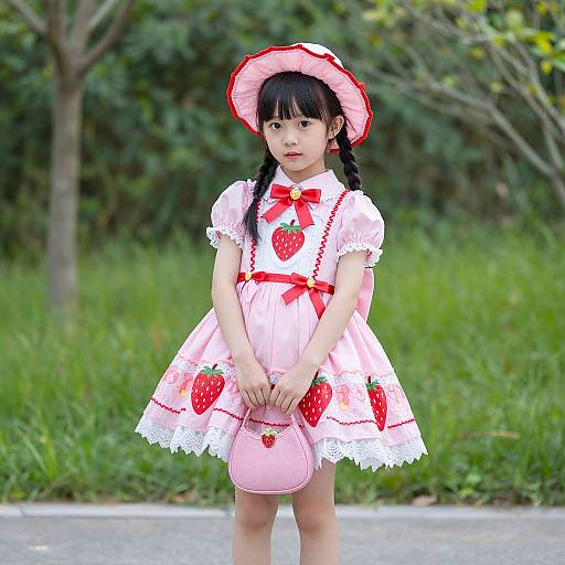 Strawberry Shortcake Costume Girl
