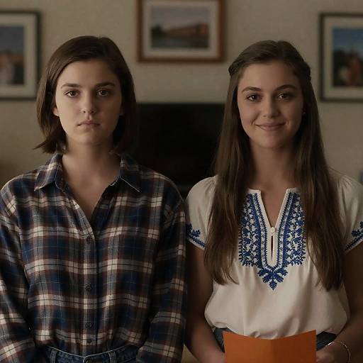 Portrait of Two Young Women Together