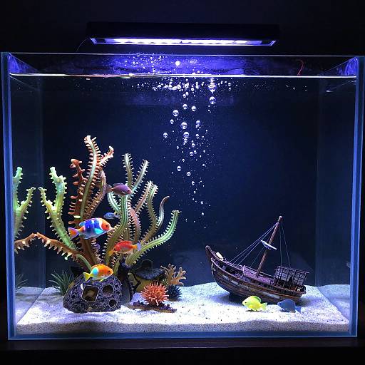 Fantasy Bioluminescent Fish Tank Diorama