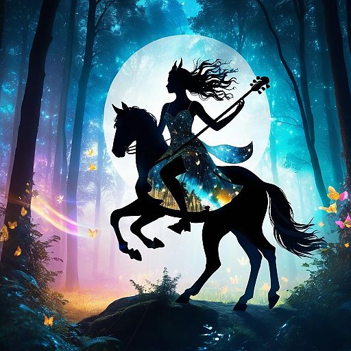 Enchanting Double Exposure Centaur Art Enchanting Double Exposure Centaur Art