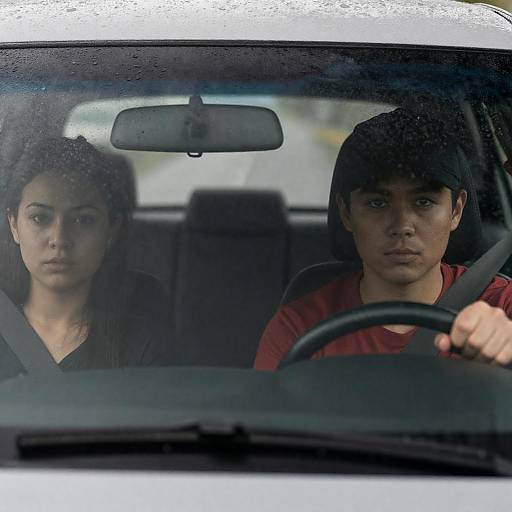 Candid Rainy Drive with Intense Emotions