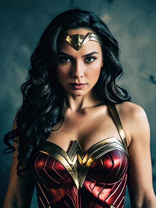 Woman in Wonder Woman Costume Portrait