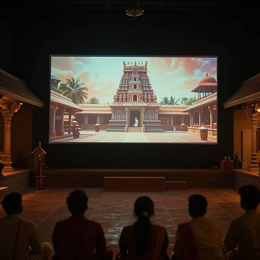 Cinematic Tamil Film in Temple Courtyard