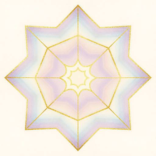 Geometric Mandala with Pastel Gradients