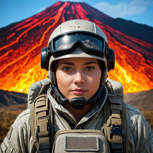 Explorers Encounter Elemental Spirits by Volcano
