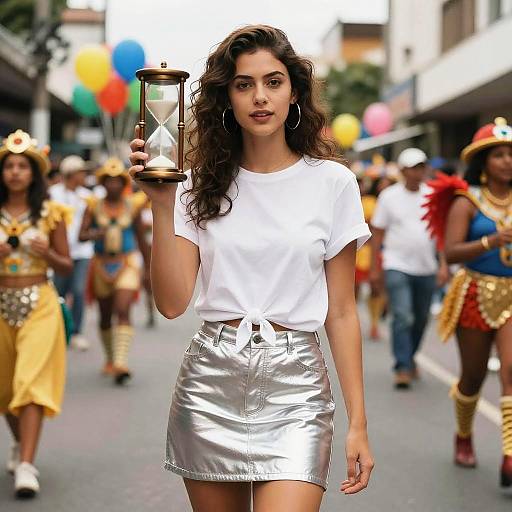 Chic Hourglass Woman at Rio Carnival