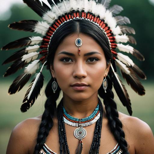 Captivating Portrait of Native American Woman