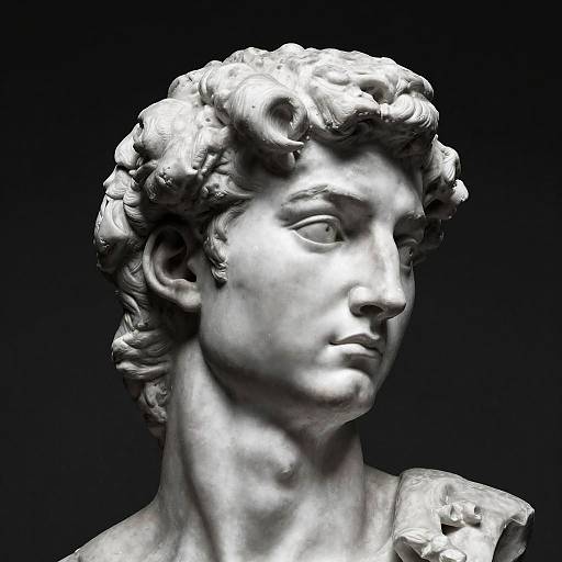 Minimalistic Trompe-l'œil Sculptor Portrait