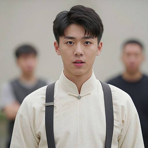 Realistic Asian Male Interview Outfit