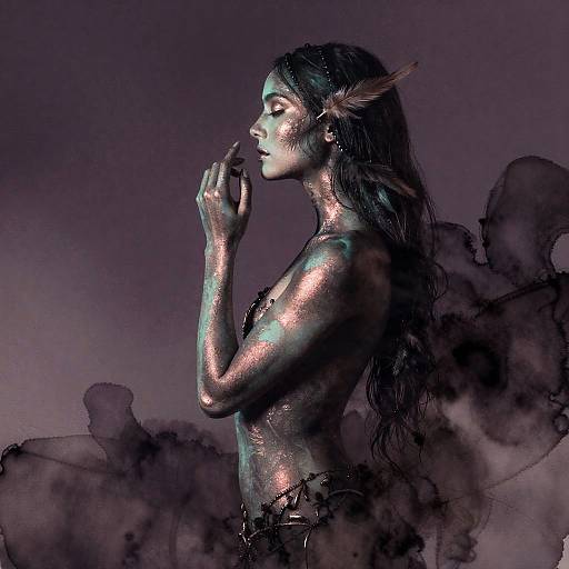 Mysterious Sylvan Emissary Macro Portrait